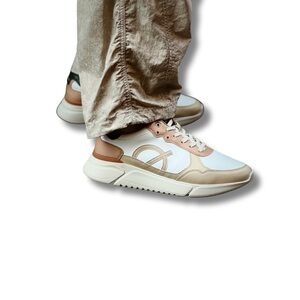 Men's Beige and White Sneakers